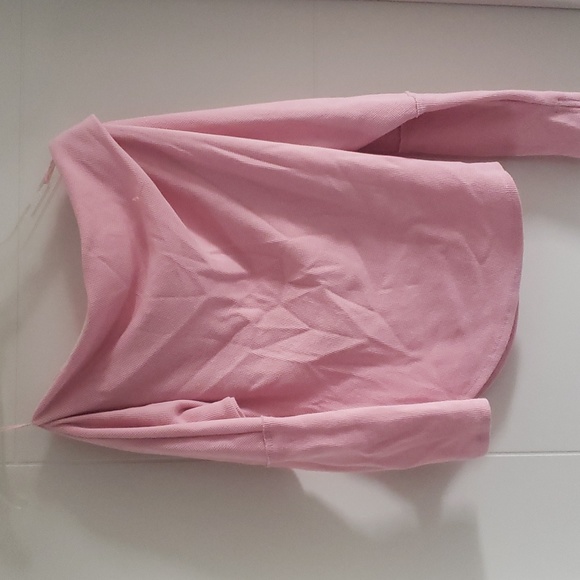 We the Free, off the shoulder waffle shirt in pink - Picture 5 of 6